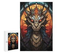 Puzzle Per Adolescenti 1000 PCS Dragon Stained Glass Puzzle Giochi Rilassanti Decorazione Per La Casa Regali Unici Per Compleanno 1000 PCS
