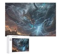 Puzzle Per Adolescenti 1000 PCS Dragon Storm Fantasy Artwork Puzzle Divertenti Da Assemblare, Modelli, Regali Unici Per Compleanno E Natale 1000 PCS