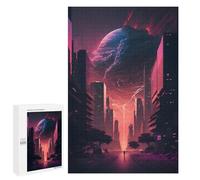 Puzzle Per Adolescenti 1000 PCS Dystopian Cityscape Neon Dreams -1 Puzzle Per Adulti, Gioco Rompicapo, Decorazione Perfetta, Divertimento A Casa, Attività, 1000 PCS