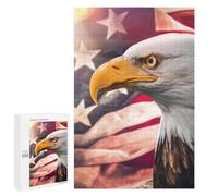 Puzzle Per Adolescenti 1000 PCS Eagle American Flag Background Puzzle Per Adulti Giochi Rilassanti Gara Di Velocità Manuale Sfida Da Completare 1000 PCS
