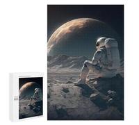 Puzzle Per Adolescenti 1000 PCS Earth View with Astronaut Puzzle Per Adulti Giochi Rilassanti Assemblaggio Di Modelli Interazione Genitore-figlio 1000 PCS