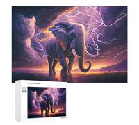 Puzzle Per Adolescenti 1000 PCS Electric Elephant Storm -3 Puzzle Per Adulti Gioco Rompicapo Difficile Difficile Unico Compleanno E Regali 1000 PCS