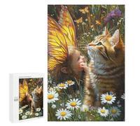 Puzzle Per Adolescenti 1000 PCS Enchanted Garden with Fairy And Cat -2 Puzzle Per Adolescenti Vacanza in Casa Passatempo Per Compleanno, Natale Divertimento in Famiglia E Serata Giochi 1000 PCS