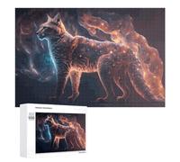 Puzzle Per Adolescenti 1000 PCS Enchanted Wolf A Mystical Creature Puzzle Antistress Decorazione Per La Casa Regali Unici Per Compleanno E Natale 1000 PCS