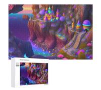 Puzzle Per Adolescenti 1000 PCS Fantasy Castle on A Rainbow Cliff Puzzle Per Adolescenti Giocattoli Antistress Assemblaggio Di Modelli Regali Unici Per Compleanno E Natale 1000 PCS