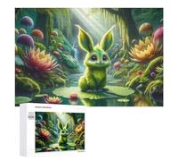 Puzzle Per Adolescenti 1000 PCS Fantasy Forest with Cute Bunny Puzzle, Gioco Rompicapo, Regalo Di Compleanno, Attività Divertenti Da Fare A Casa, 1000 PCS