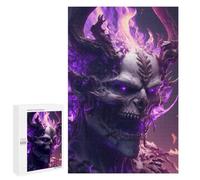 Puzzle Per Adolescenti 1000 PCS Flaming Demon Skull Artwork Puzzle Per Adulti, Gioco Rompicapo, Decorazione Perfetta, Divertimento A Casa, Attività, 1000 PCS