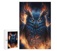 Puzzle Per Adolescenti 1000 PCS Flaming Owl Artwork Puzzle Per Adolescenti Sfida Difficile Allena La Tua Mente E Le Tue Mani Rompicapo Giochi Per Famiglie 1000 PCS