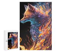 Puzzle Per Adolescenti 1000 PCS Flaming Wolf Artwork -7 Puzzle Per Adolescenti Giocattoli Antistress Assemblaggio Di Modelli Regali Unici Per Compleanno E Natale 1000 PCS