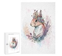 Puzzle Per Adolescenti 1000 PCS Flower Squirrel Artwork Puzzle Per Adulti Gioco Rompicapo Difficile Difficile Unico Compleanno E Regali 1000 PCS