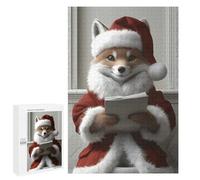 Puzzle Per Adolescenti 1000 PCS Fox Santa Reading Puzzle Per Adulti Giochi Rilassanti Per Divertimento in Famiglia Regali Di Natale E Compleanno 1000 PCS