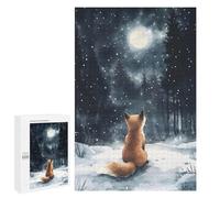 Puzzle Per Adolescenti 1000 PCS Fox Under The Moonlight Puzzle Per Adolescenti Giochi Rilassanti Assemblaggio Di Modelli Regali Unici Per Compleanno E Natale 1000 PCS