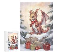 Puzzle Per Adolescenti 1000 PCS Funny Christmas Dragon Puzzle Per Adulti Giochi Rilassanti Assemblaggio Di Modelli Interazione Genitore-figlio 1000 PCS