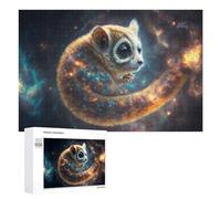 Puzzle Per Adolescenti 1000 PCS Galactic Lemur A Cosmic Creature Puzzle Per Adulti Giochi Rilassanti Decorazione Da Parete Ottimo Regalo Per I Giocatori 1000 PCS