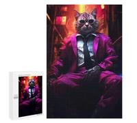 Puzzle Per Adolescenti 1000 PCS Gangster Cat Puzzle Divertenti Da Assemblare, Modelli, Regali Unici Per Compleanno E Natale 1000 PCS