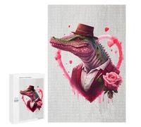 Puzzle Per Adolescenti 1000 PCS Gangster Style Crocodile Puzzle Per Adulti Giocattolo Decorazione Da Parete Vacanza A Casa Passatempo Riduzione Dello Stress Regali 1000 PCS