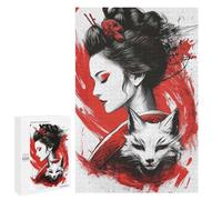 Puzzle Per Adolescenti 1000 PCS Geisha And Fox Puzzle Per Adolescenti Giochi Rilassanti Assemblaggio Di Modelli Regali Unici Per Compleanno E Natale 1000 PCS