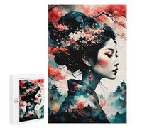 Puzzle Per Adolescenti 1000 PCS Geisha Japan Warrior Puzzle Per Adulti Giochi Rilassanti Sfida Difficile Attività Divertenti A Casa 1000 PCS