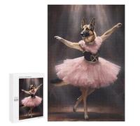 Puzzle Per Adolescenti 1000 PCS German Shepherd Ballerina Puzzle Per Adulti Giocattolo Decorazione Da Parete Vacanza A Casa Passatempo Per Compleanno, Natale 1000 PCS