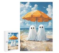 Puzzle Per Adolescenti 1000 PCS Ghost Couple on The Beach Puzzle Per Adolescenti Giocattoli Fai Da Te Vacanze A Casa Passatempo Divertimento Attività A Casa, 1000 PCS
