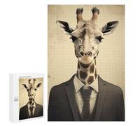 Puzzle Per Adolescenti 1000 PCS Giraffe in A Suit Puzzle Per Adulti Giochi Rilassanti Ma Divertenti E Umoristici Sfida Da Completare 1000 PCS