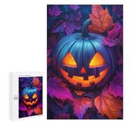 Puzzle Per Adolescenti 1000 PCS Glowing Jack-o-Lantern Puzzle Per Adulti Gioco Rompicapo Assemblaggio Di Modelli Interazione Genitore-figlio 1000 PCS
