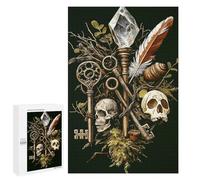 Puzzle Per Adolescenti 1000 PCS Goblincore Mystical Keys And Skulls Puzzle Per Adolescenti Giocattoli Fai Da Te Vacanze A Casa Passatempo Divertimento Attività A Casa, 1000 PCS