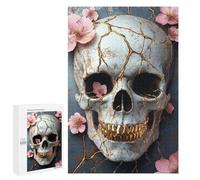Puzzle Per Adolescenti 1000 PCS Gold Cracked Skull Decor Puzzle Per Adolescenti Corsa Di Velocità Manuale Difficile E Impegnativo Gioco Divertente Per Tutta La Famiglia 1000 PCS