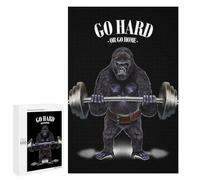 Puzzle Per Adolescenti 1000 PCS Gorilla Weightlifting Puzzle Per Adulti Giochi Rilassanti Gara Di Velocità Manuale Sfida Da Completare 1000 PCS