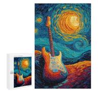 Puzzle Per Adolescenti 1000 PCS Guitar Artwork Painting Puzzle Per Adolescenti Corsa Di Velocità Manuale Difficile E Impegnativo Gioco Divertente Per Tutta La Famiglia 1000 PCS