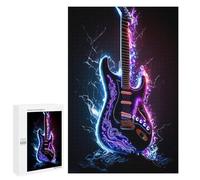 Puzzle Per Adolescenti 1000 PCS Guitar Neon Puzzle Per Adulti Giochi Rilassanti Gara Di Velocità Manuale Sfida Da Completare 1000 PCS