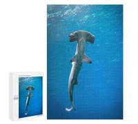 Puzzle Per Adolescenti 1000 PCS Hammerhead Shark in Blue Ocean Puzzle Divertenti Da Assemblare, Modelli, Regali Unici Per Compleanno E Natale 1000 PCS