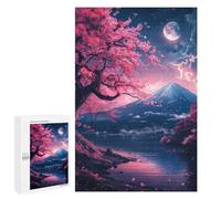 Puzzle Per Adolescenti 1000 PCS Japan Mount Fuji at Night Puzzle Divertenti Da Assemblare, Modelli, Regali Unici Per Compleanno E Natale 1000 PCS
