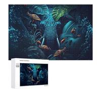 Puzzle Per Adolescenti 1000 PCS Jungle Elephant Majesty -2 Puzzle, Gioco Rompicapo, Regalo Di Compleanno, Attività Divertenti Da Fare A Casa, 1000 PCS