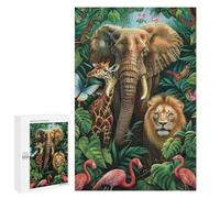 Puzzle Per Adolescenti 1000 PCS Jungle Safari Animals Puzzle Per Adulti Giochi Divertenti Analisi E Logica Interazione Genitore-figlio 1000 PCS