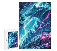 Puzzle Per Adolescenti 1000 PCS Lightning Super Car Wolf Puzzle Per Adulti Giochi Rilassanti Per Divertimento in Famiglia Regali Di Natale E Compleanno 1000 PCS