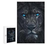 Puzzle Per Adolescenti 1000 PCS Lion Blue And Black Animal Puzzle Per Adulti Giochi Rilassanti Decorazione Murale Attività Divertenti A Casa 1000 PCS