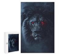 Puzzle Per Adolescenti 1000 PCS Lion Dark Black Evil Glow Puzzle Per Adulti Giocattolo Decorazione Da Parete Vacanza A Casa Passatempo Riduzione Dello Stress Regali 1000 PCS