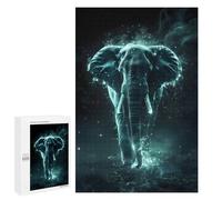 Puzzle Per Adolescenti 1000 PCS Luminescent Elephant Puzzle Per Adulti Giochi Rilassanti Assemblaggio Di Modelli Interazione Genitore-figlio 1000 PCS