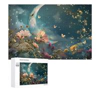 Puzzle Per Adolescenti 1000 PCS Magical Night Garden with Crescent Moon Puzzle Divertenti Da Assemblare, Modelli, Regali Unici Per Compleanno E Natale 1000 PCS