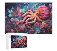 Puzzle Per Adolescenti 1000 PCS Magical Octopus Garden Puzzle Per Adulti Gioco Rompicapo Difficile Difficile Unico Compleanno E Regali 1000 PCS