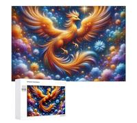 Puzzle Per Adolescenti 1000 PCS Magical Phoenix in Starry Sky Puzzle Divertenti Da Assemblare, Modelli, Regali Unici Per Compleanno E Natale 1000 PCS