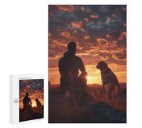 Puzzle Per Adolescenti 1000 PCS Man With His Dog In Mind Puzzle Per Adulti Giochi Rilassanti Per Divertimento in Famiglia Regali Di Natale E Compleanno 1000 PCS
