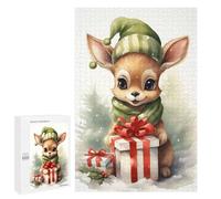Puzzle Per Adolescenti 1000 PCS Merry Tiny Deer Xmas Puzzle Giochi Rilassanti Decorazione Per La Casa Regali Unici Per Compleanno 1000 PCS