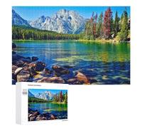 Puzzle Per Adolescenti 1000 PCS Mountain Lake Nature Scene Puzzle, Gioco Rompicapo, Regalo Di Compleanno, Attività Divertenti Da Fare A Casa, 1000 PCS
