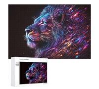 Puzzle Per Adolescenti 1000 PCS Neon Lion Artwork Puzzle Per Adolescenti Giocattoli Antistress Assemblaggio Di Modelli Regali Unici Per Compleanno E Natale 1000 PCS