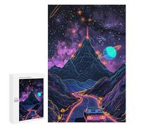 Puzzle Per Adolescenti 1000 PCS Neon Mountain Road Adventure Puzzle Per Adolescenti Sfida Difficile Allena La Tua Mente E Le Tue Mani Rompicapo Giochi Per Famiglie 1000 PCS