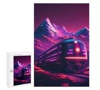 Puzzle Per Adolescenti 1000 PCS Neon Mountain Train Puzzle Giochi Rilassanti Decorazione Per La Casa Regali Unici Per Compleanno 1000 PCS