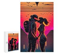 Puzzle Per Adolescenti 1000 PCS Neon Romance Sunset Puzzle Per Adulti Gioco Rompicapo Difficile Difficile Unico Compleanno E Regali 1000 PCS