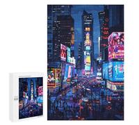 Puzzle Per Adolescenti 1000 PCS NYC Time Square Pixel Art Puzzle Per Adulti Giocattolo Decorazione Da Parete Vacanza A Casa Passatempo Riduzione Dello Stress Regali 1000 PCS